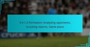 3-4-1-2 Formation: Analyzing opponents, Scouting reports, Game plans