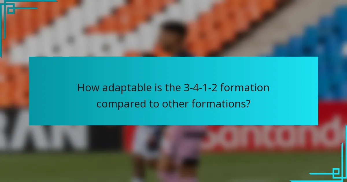 How adaptable is the 3-4-1-2 formation compared to other formations?