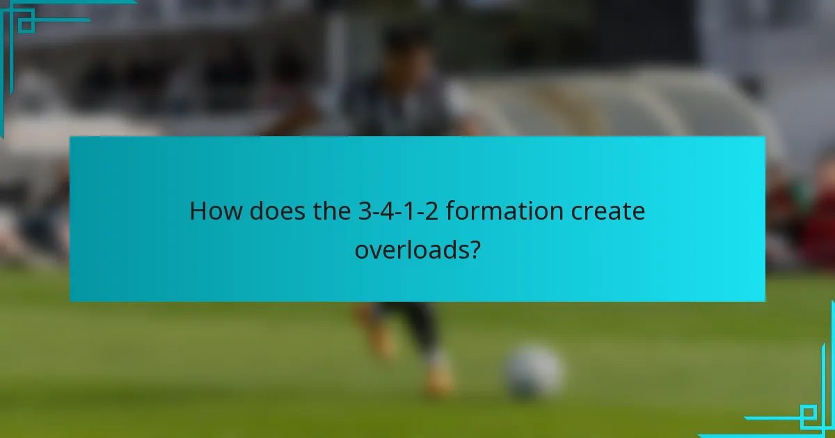How does the 3-4-1-2 formation create overloads?
