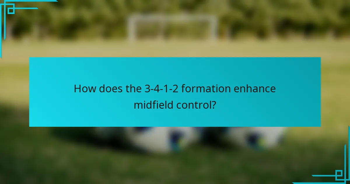 How does the 3-4-1-2 formation enhance midfield control?