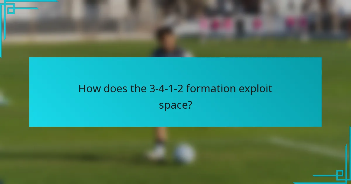 How does the 3-4-1-2 formation exploit space?