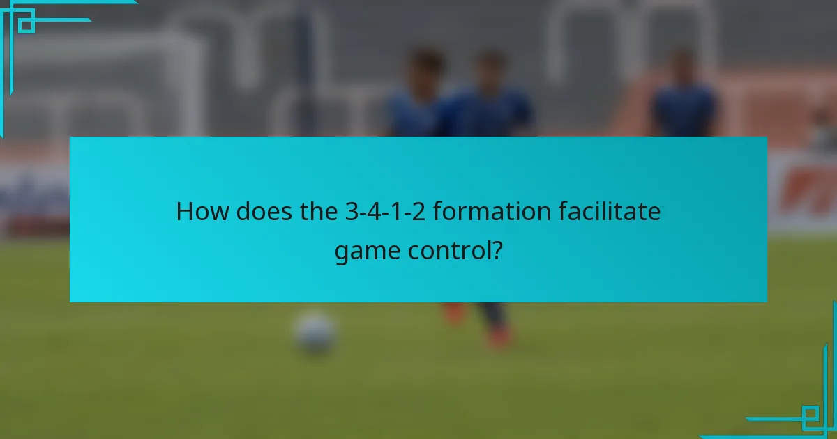 How does the 3-4-1-2 formation facilitate game control?