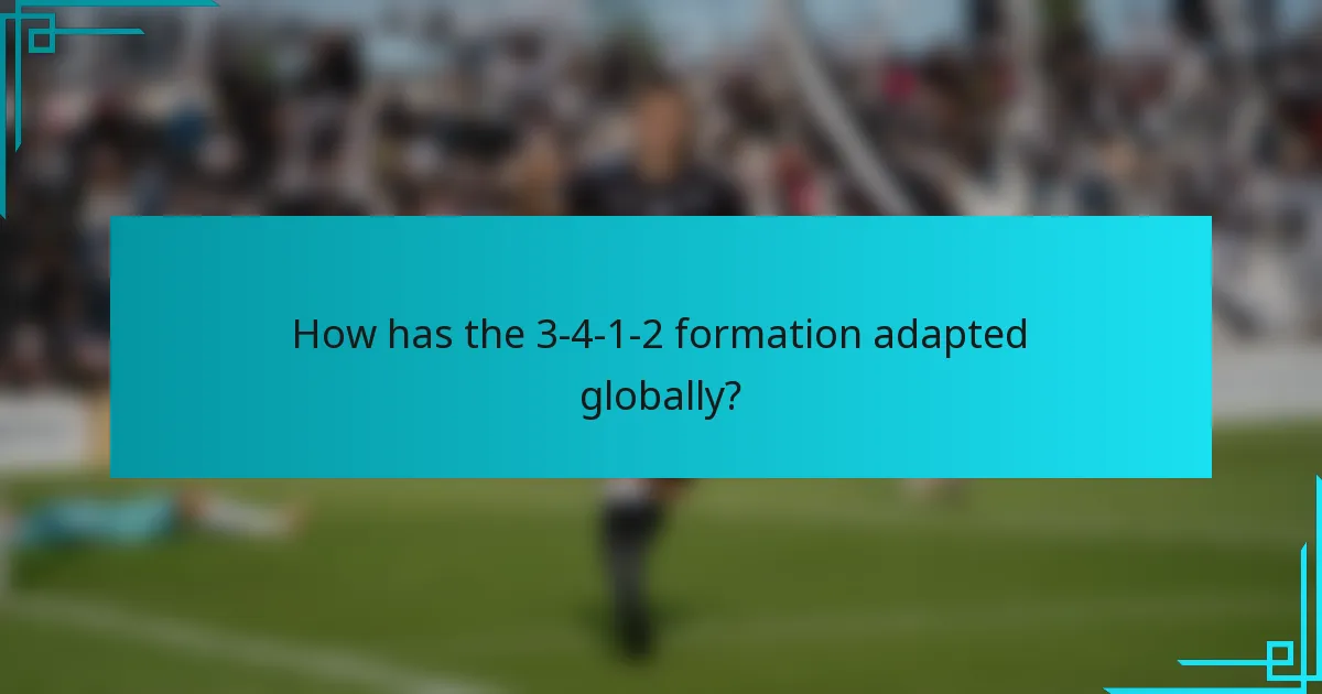 How has the 3-4-1-2 formation adapted globally?