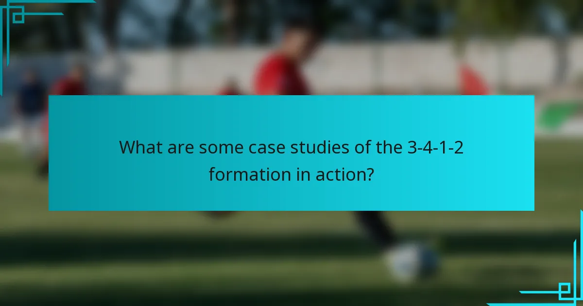 What are some case studies of the 3-4-1-2 formation in action?