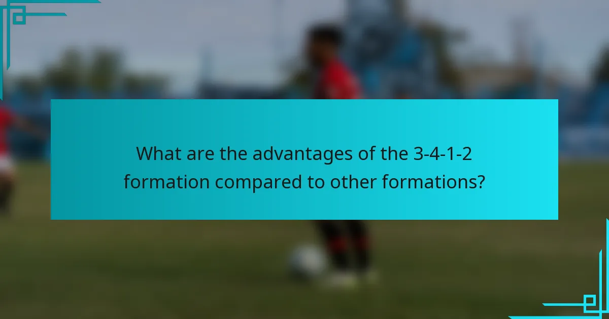 What are the advantages of the 3-4-1-2 formation compared to other formations?