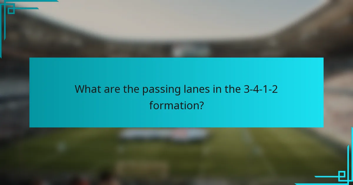 What are the passing lanes in the 3-4-1-2 formation?