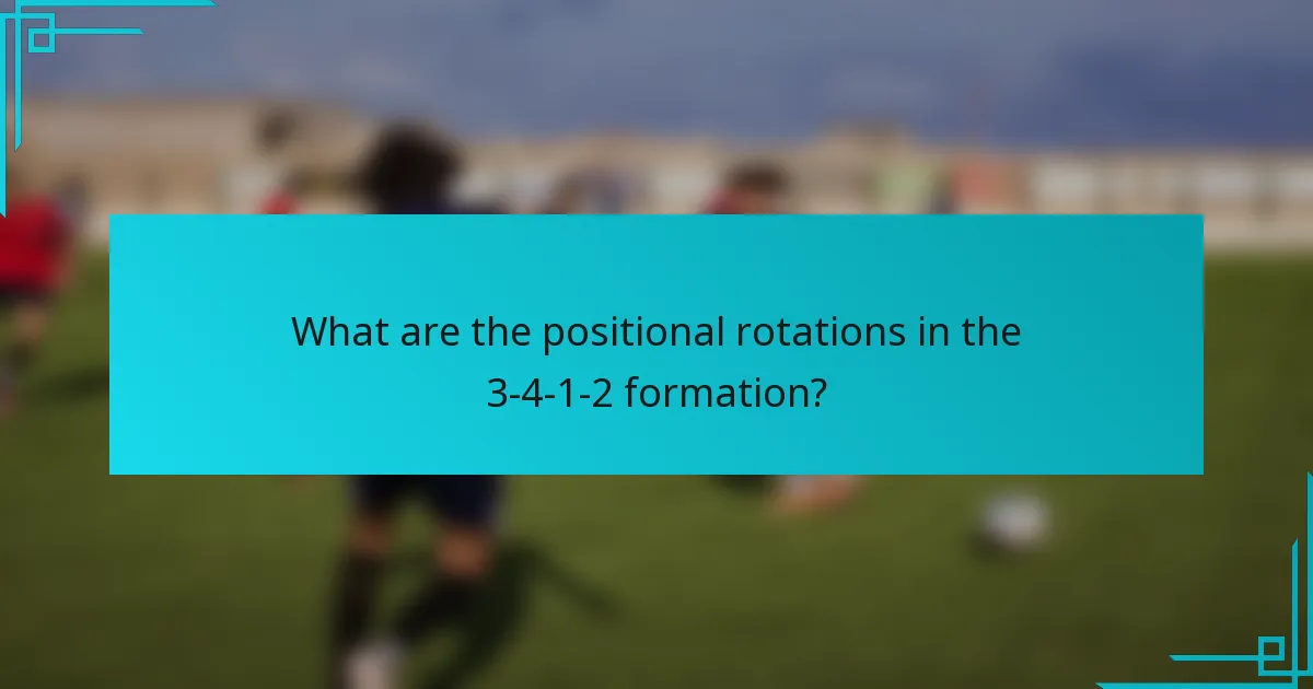 What are the positional rotations in the 3-4-1-2 formation?