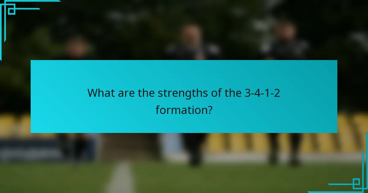 What are the strengths of the 3-4-1-2 formation?