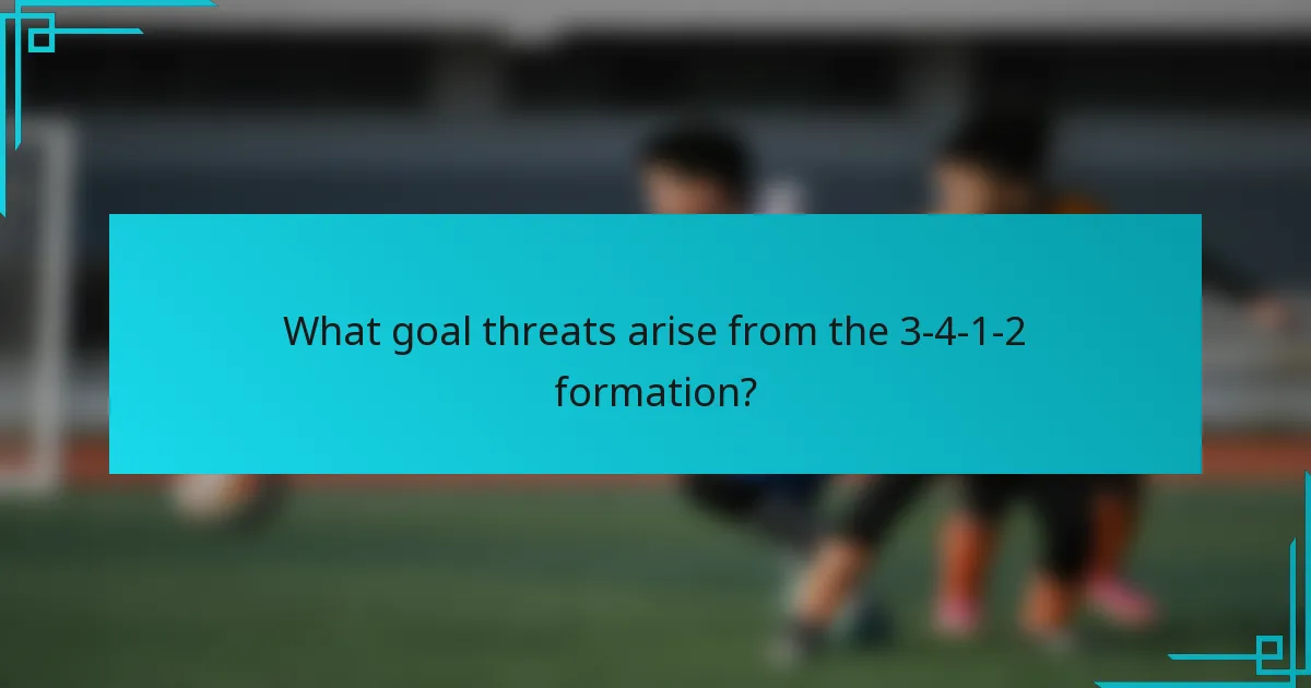 What goal threats arise from the 3-4-1-2 formation?
