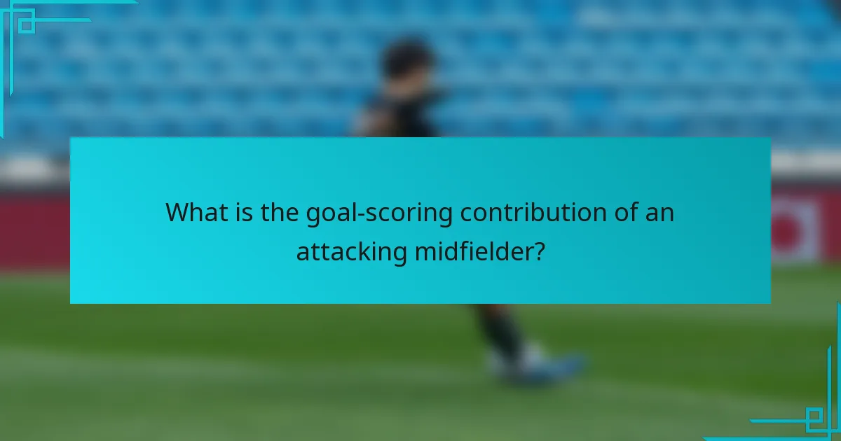 What is the goal-scoring contribution of an attacking midfielder?