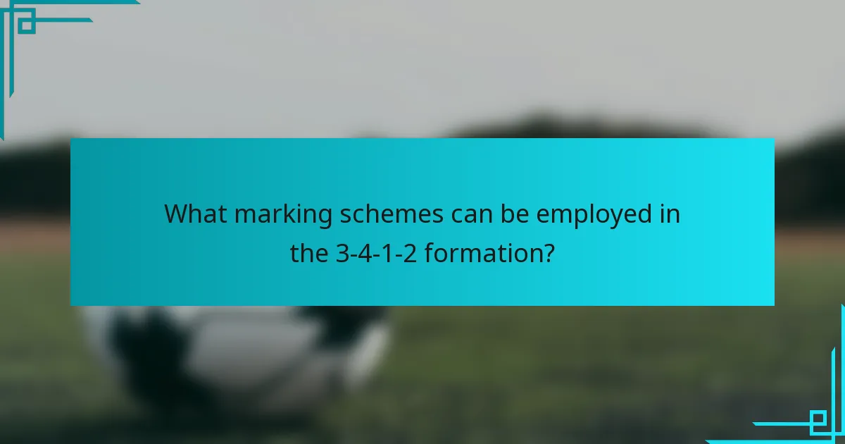 What marking schemes can be employed in the 3-4-1-2 formation?